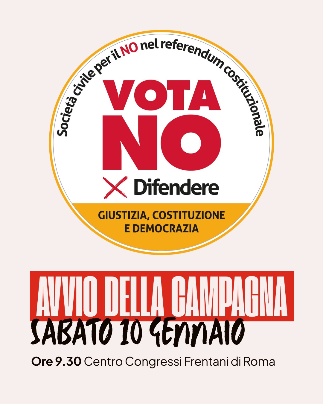 PRENDE IL VIA ANCHE A BOLOGNA LA CAMPAGNA DEL COMITATO DELLA SOCIET&Agrave; CIVILE PER IL NO NEL REFERENDUM COSTITUZIONALE