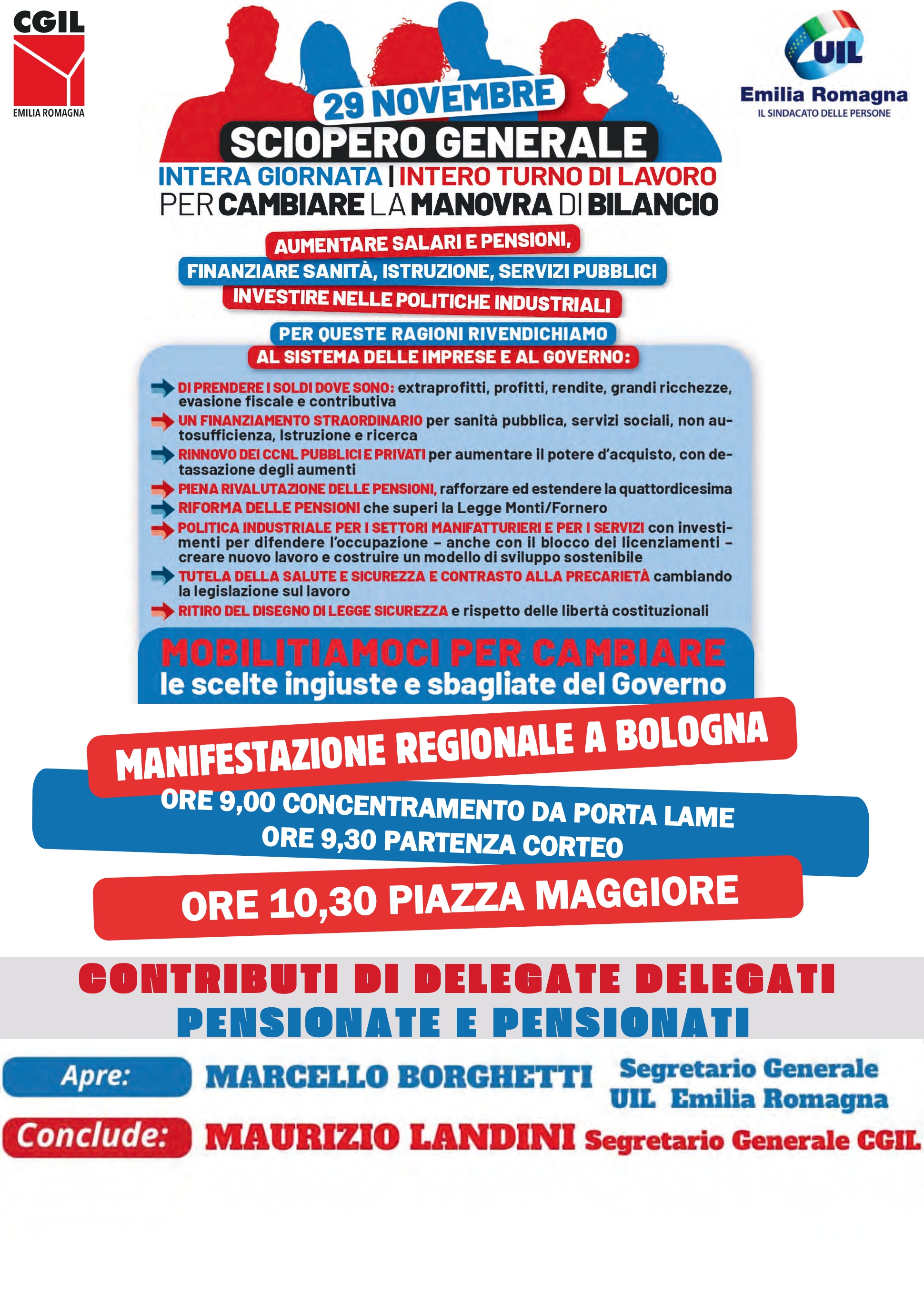 Venerd&igrave; 29 novembre sciopero generale!