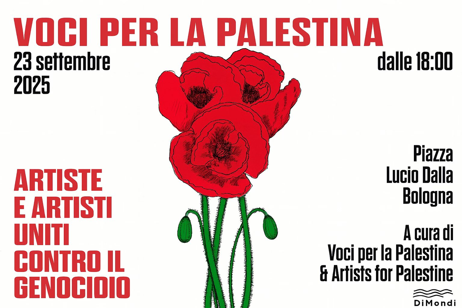 Marted&igrave; 23 Voci per la Palestina 