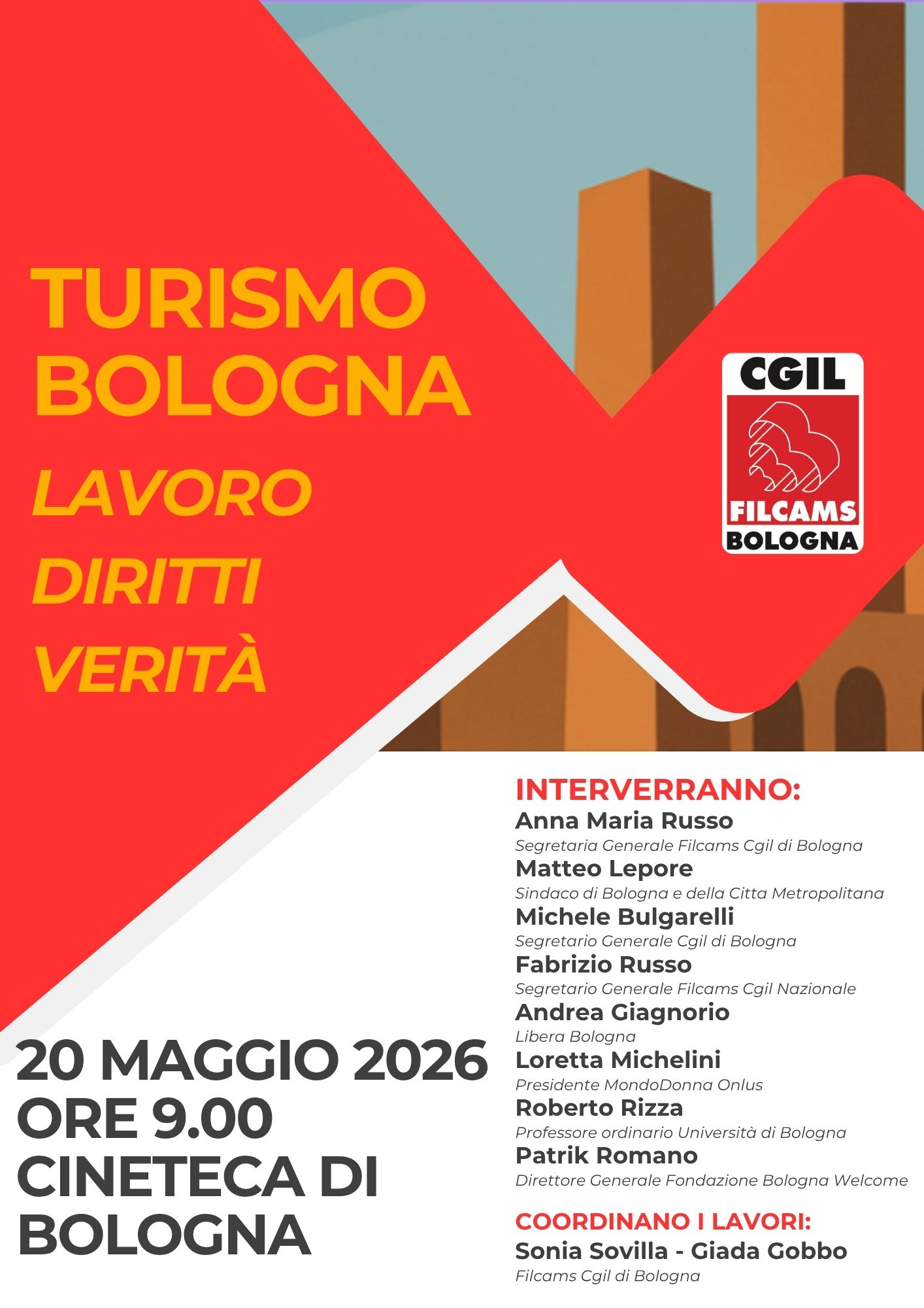 TURISMO BOLOGNA: LAVORO, DIRITTI, VERIT&Agrave;