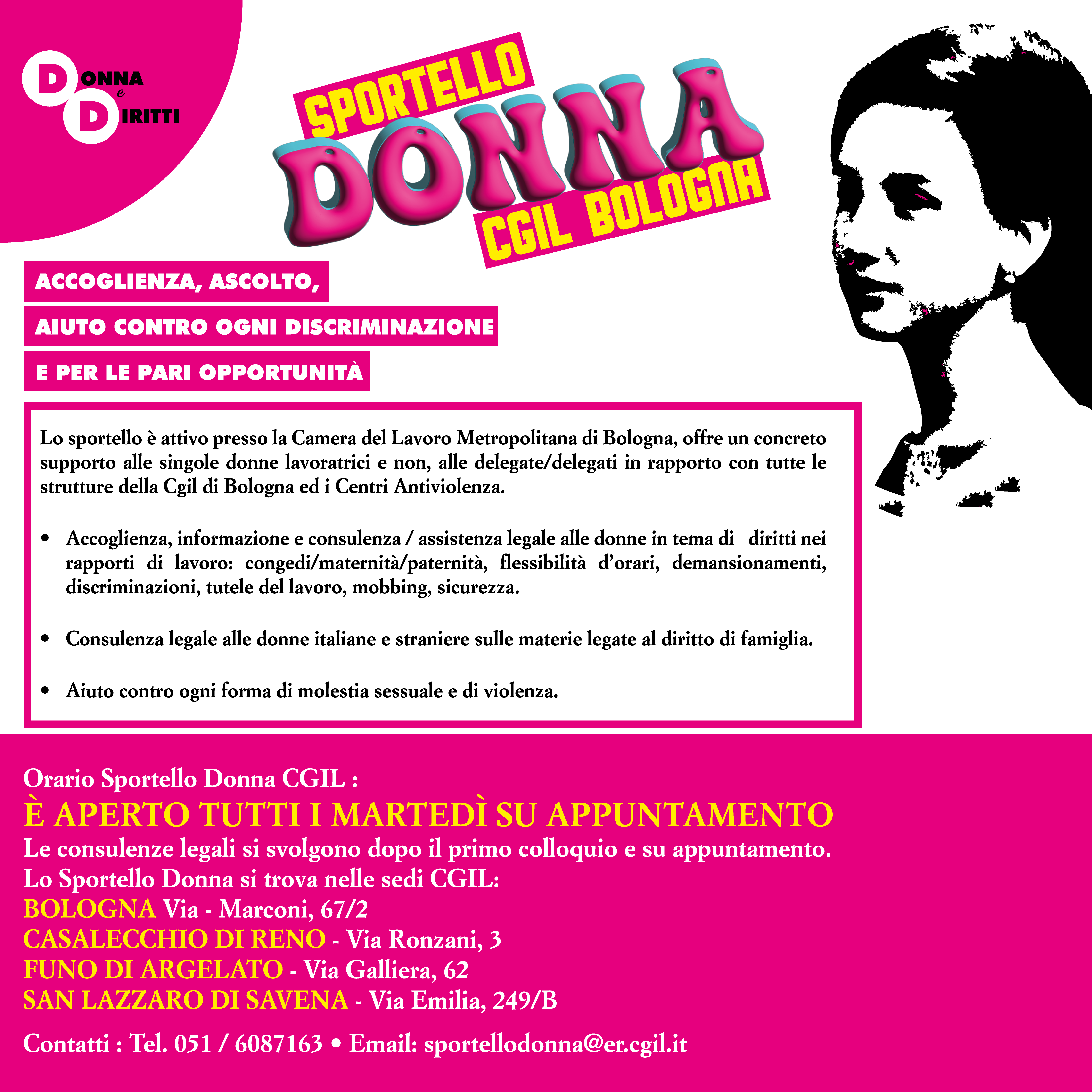 Verso l'8 marzo: la CGIL di Bologna alla manifestazione nazionale contro il DDL stupri