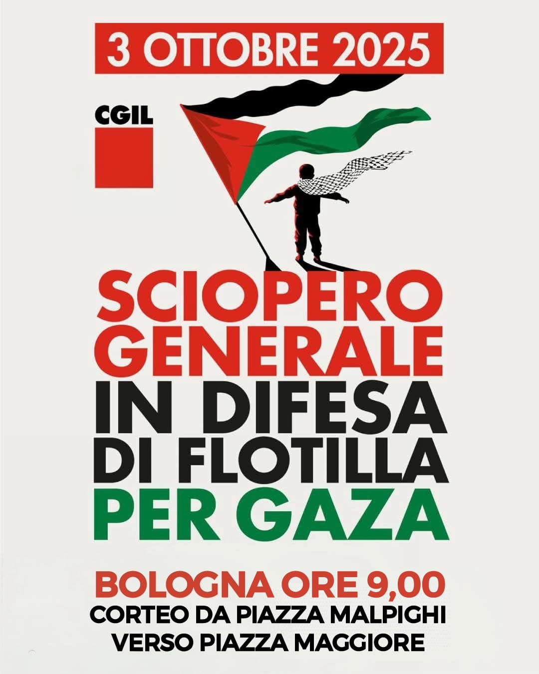 Domani 3 ottobre sciopero generale per Flottilla e Gaza